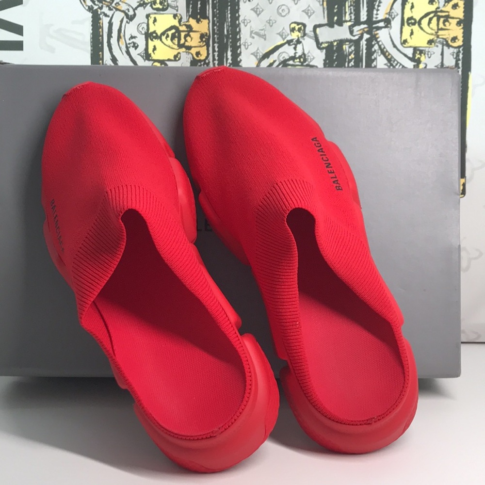 New Authentic bBalenciaga Red Sock Sneakers. size 9 - Picture 12 of 13